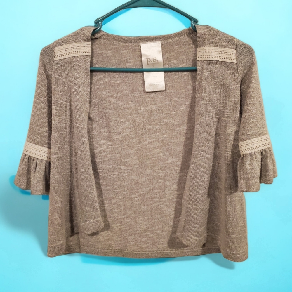 Size 5 Girls Cardigan Sweater w Lace Detail